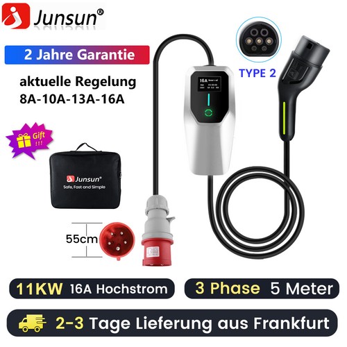 11kw ladekabel 16a phase - ev,
